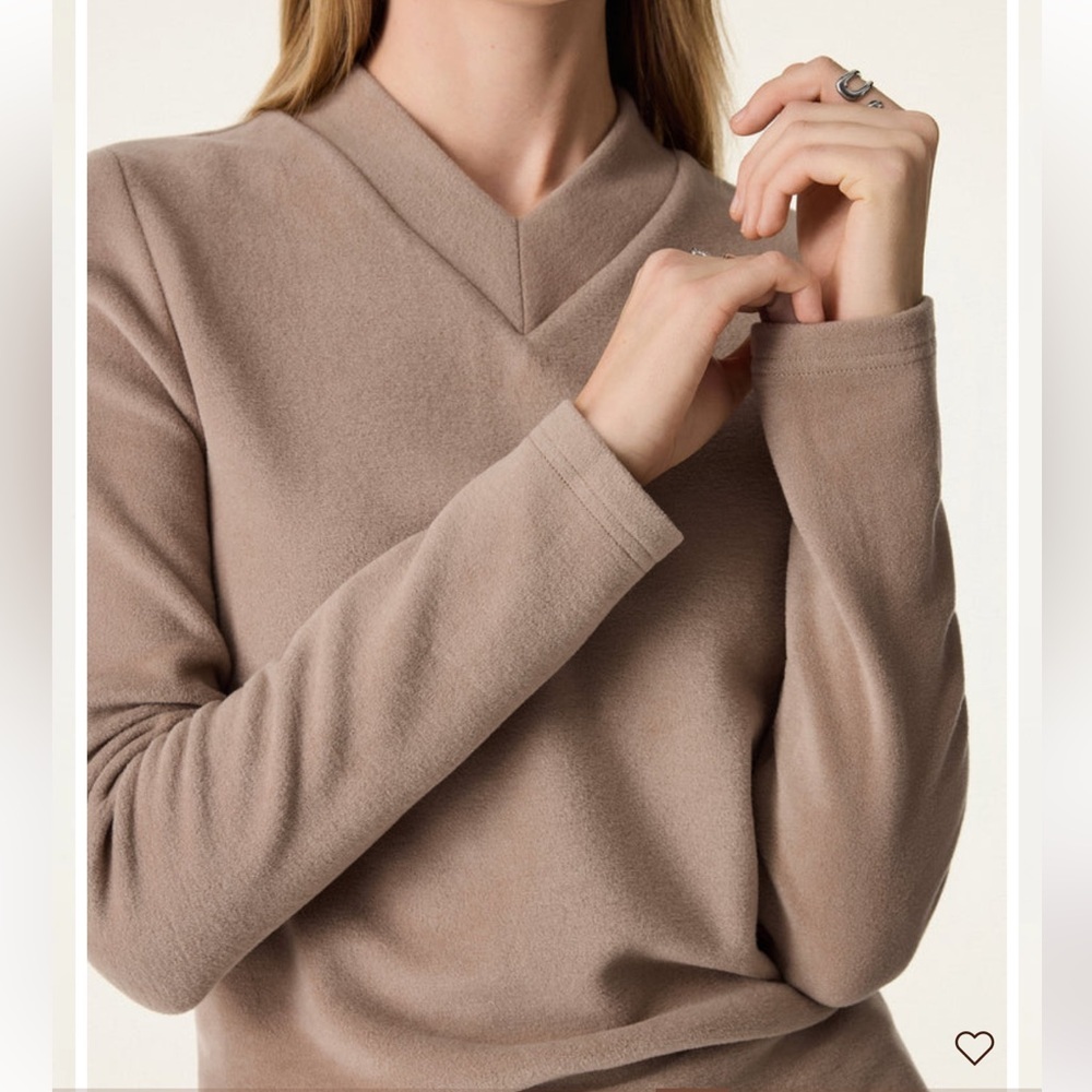 OGL MaxWarm Bottom Banded V Neck long sleeve Top size L Large - Picture 7 of 10